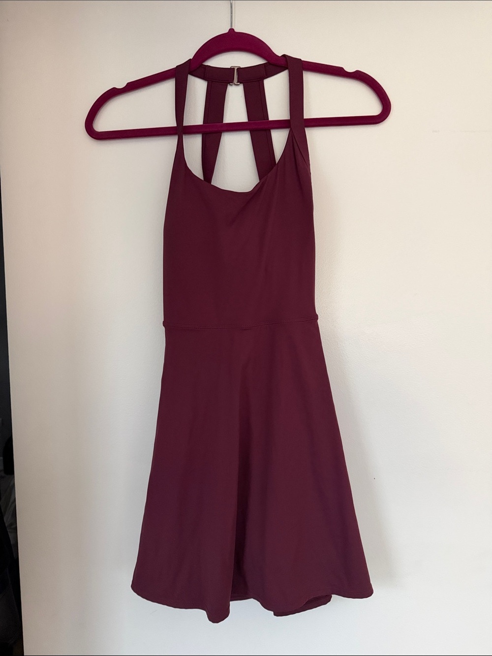 Halara Burgundy Halter workout Dress